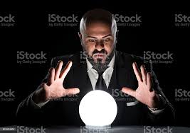 Mysterious Fortune Teller Looking At Crystal Ball Stock Photo - Download  Image Now - iStock